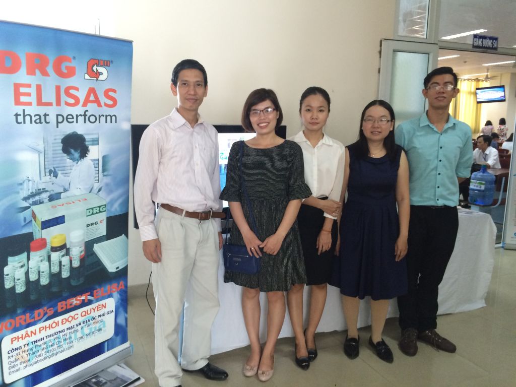 From left to right: Mr. Nguyen Trong Hoa, Vice Director; Ms. Anh Hoa, Sales Executive; Ms. Hoang Anh, Sales Executive; Dr. Quynh Chau, MD; Mr. The Sang, Sales Executive.