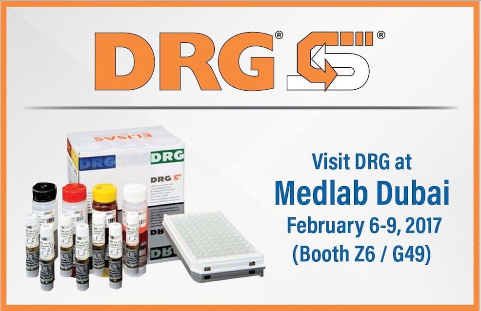 DRG International to Exhibit at Medlab Dubai 2017